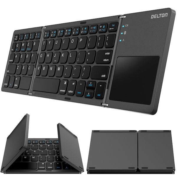 Delton KB75 Portable Foldable Computer Keyboard for Phones, Tablets, Laptops, Game Consoles DKBF75 - main